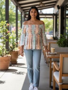 Torrid Pastel Tie-Dye Blouse